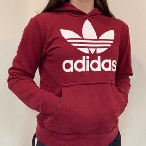 Maroon Adidas Hoodie